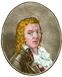 Französische Revolution: Porträt von Francois Babeuf genannt Gracchus (1760-1797) Revolutionär. Gravur des 18. Jahrhunderts. Private Sammlung