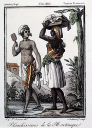 Französische Kolonien: Bleichmittel aus Martinique in den Westindischen Inseln. Gravur von 1805