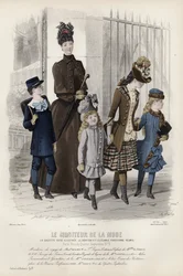 Französische Modeplatte, späte 19. Jahrhundert