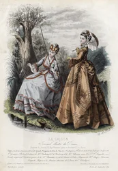 Französische Modeplatte, späte 19. Jahrhundert