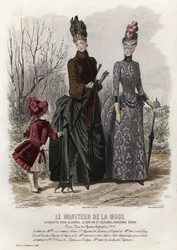 Französische Modeplatte, späte 19. Jahrhundert