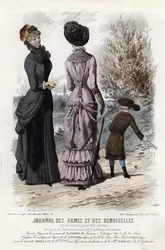 Französische Modeplatte, späte 19. Jahrhundert