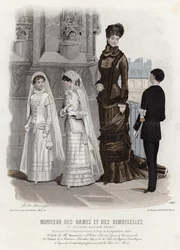 Französische Modeplatte, späte 19. Jahrhundert