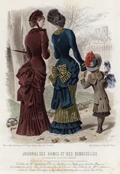 Französische Modeplatte, späte 19. Jahrhundert