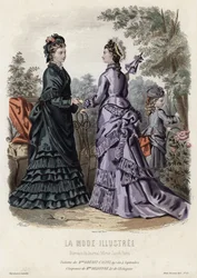 Französische Modeplatte, späte 19. Jahrhundert