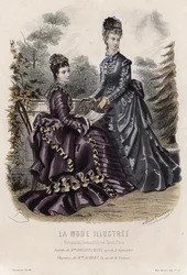 Französische Modeplatte, späte 19. Jahrhundert