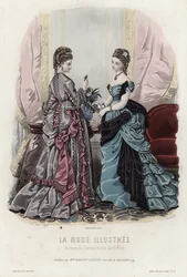 Französische Modeplatte, späte 19. Jahrhundert