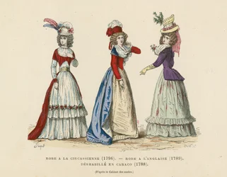 Französische Mode, spätes 18. Jahrhundert