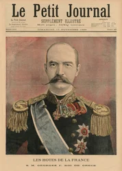 Französische Gastgeber, Seine Majestät Georg I., König von Griechenland, Titelbildillustration aus 