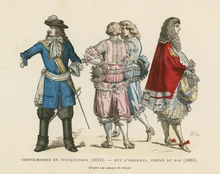 Französische Herrenkostüme, 17. Jahrhundert