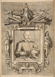 Frontispiz, aus Le Diverse Et Artificiose Machine Del Capitano Agostino Ramelli, veröffentlicht 1588