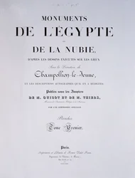 Frontispiz des 1. Bandes von Monuments de l