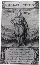 Frontispiz zu Les Hermaphrodites von Thomas Artus, 1605