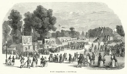 Jahrmarkt auf dem Carre Marigny, Champs Elysees, Paris