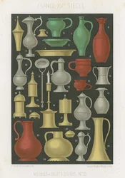 Möbel und verschiedene Objekte des 12. und 13. Jahrhunderts