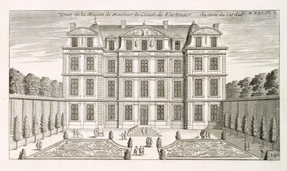Gartenansicht des Hauses von Graf Vartenaer, ca. 1720er Jahre