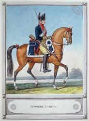 Gendarm auf einem Pferd, ca. 1812