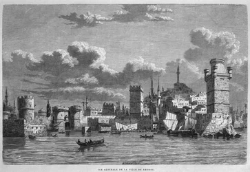 Gesamtansicht von Rhodos, aus La Syrie d