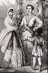 Georgische Kostüme in den 1860er Jahren