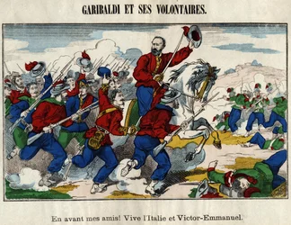 Giuseppe Garibaldi und Freiwillige
