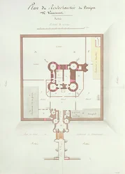 Grundriss des Erdgeschosses des Donjons in Vincennes