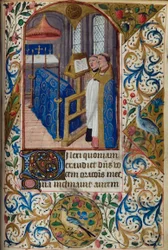 Totenoffizium, aus Stundenbuch, Gebrauch von Paris, Mitte des 15. Jahrhunderts