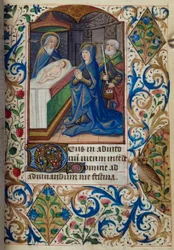 H/L-3-3 fol. 70r Darstellung im Tempel, aus Stundenbuch, Gebrauch von Paris, Mitte des 15. Jahrhunderts