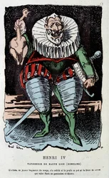 Henri IV (1553 - 1610) und das Huhn im Topf - in „Histoire de France Tintamarresque“ von Touchatout