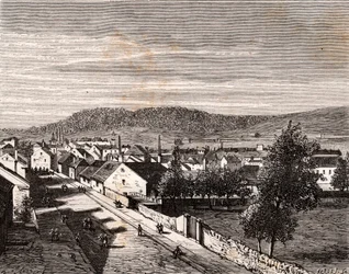 Hericourt - Département Saône-et-Loire - Gravur in „La France illustrée: Geographie, Geschichte, statistische Verwaltung“ von V.A. Malt-Brown. 1884