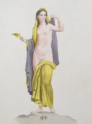Hermaphrodit, nach einem pompejanischen Fresko, ca. 1800