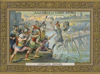 Horatius Cocles stürzt sich in den Tiber, 6. Jahrhundert v. Chr.