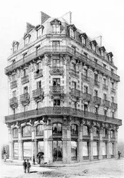 Haus in der Rue Etienne-Marcel, Paris, spätes 19. Jahrhundert