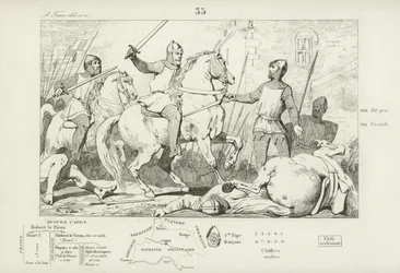 Hugo Capet nimmt Karl von Lothringen gefangen, 991