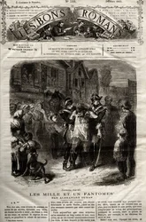 Illustration aus dem Roman „Die Tausend und ein Phantom“ von Alexandre Dumas père, erschienen in „Die guten Romane“ vom 28.03.1865