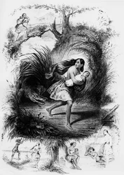 Illustration des Romans "Les Natchez" von Francois Rene de Chateaubriand