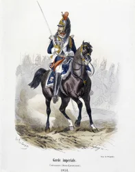 Kaiserliche Garde: Kürassiere im Jahr 1854 - in „Histoire de l