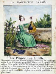 In „La grammaire en images“, Heftalbum, um 1850