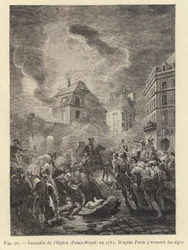 Brand der Oper, Palais-Royal, im Jahr 1781