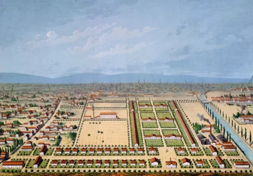 Plan für Industrieunterkünfte in Mulhouse, Frankreich, 1846