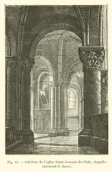 Innenraum der Kirche Saint-Germain des Prés, Kapellen um den Chor