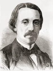 Jean Bernard Léon Foucault, aus Les Merveilles de la Science, veröffentlicht um 1870 (Stich)