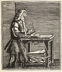 Jean Ruaux, Kopie von Boris Mestchersky, Illustration aus Histoire de la Nation Francaise, Sciences, Bände I & II, von Gabriel Hanotaux, 1924