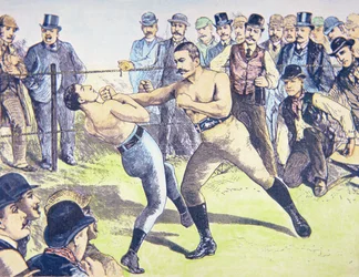 John L. Sullivan gegen Charlie Mitchell am 10. März