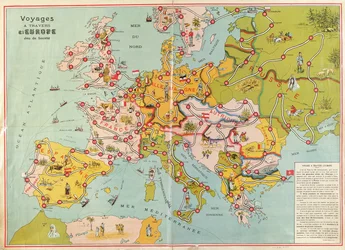 Reisen durch Europa Brettspiel, ca. 1875