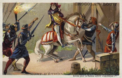 Tötung von Étienne Marcel, Provost der Kaufleute von Paris, durch Jean Maillard, Paris, Juli 1358