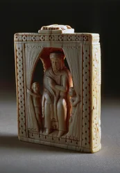 König, Elfenbein-Schachfigur, Frankreich