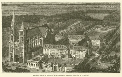 Das Kaiserhaus von Saint-Denis aus der Vogelperspektive