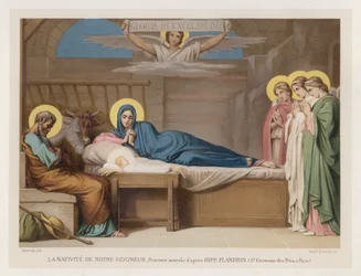 Die Geburt unseres Herrn, Wandmalerei nach Hipp Flandrin, St. Germain des Pres, in Paris