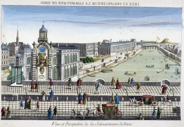 La Samaritaine (Wasserpumpe) auf der Pont Neuf in Paris - optische Ansicht