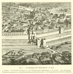 Das zweite Tor Saint-Honoré, 1450